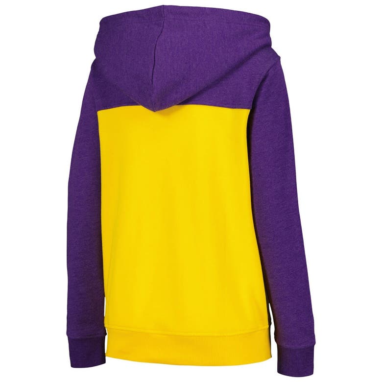 Shop New Era Purple Minnesota Vikings Color-block Full-zip Hoodie