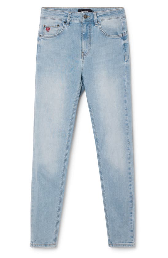 Shop Desigual Slim Push-up Jeans In Blue