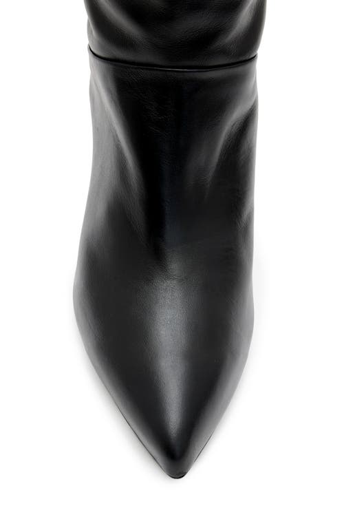 Allsaints Nori Shimmer Boot Womens Tall Pointed Toeq Knee-high Boots In Black