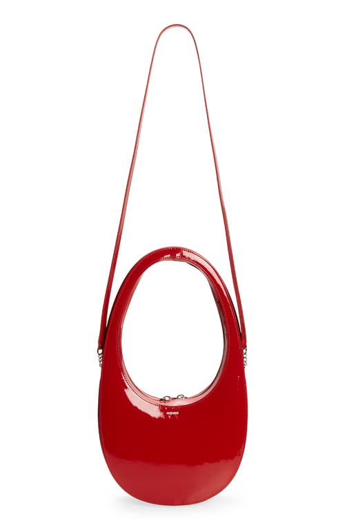 Coperni Small Swipe Leather Crossbody Bag in Lipstick Red