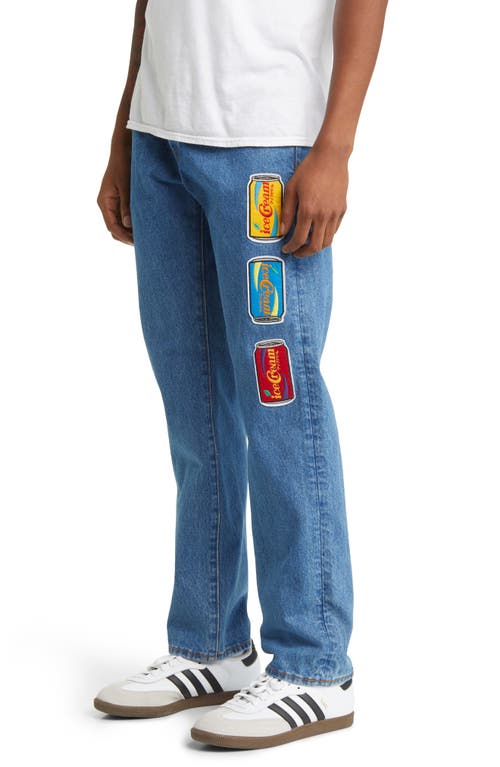 Icecream Fountain Patchwork Nonstretch Jeans In Caramel