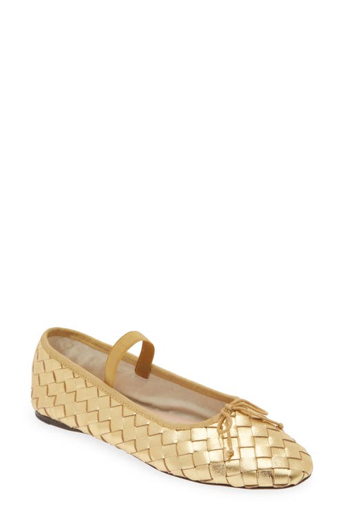 Loeffler Randall Leonie Soft Mary Jane Ballet Flat Gold at Nordstrom,