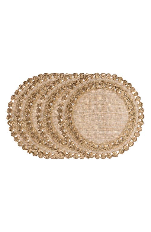 Juliska Isadora Placemats, Set Of 4 In Gold
