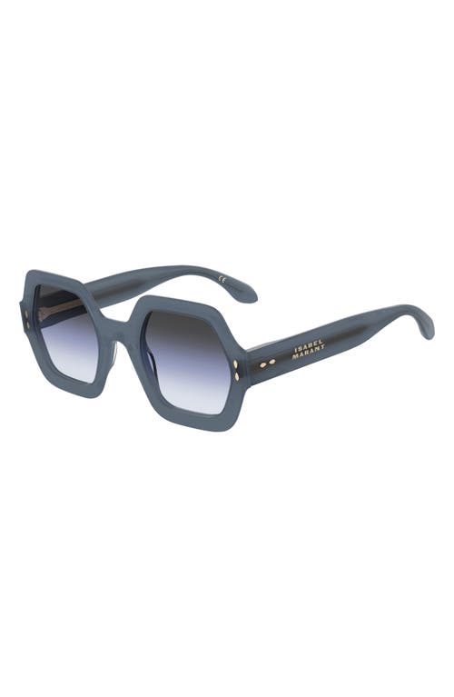 Shop Isabel Marant 52mm Square Sunglasses In Blue/grey Shaded
