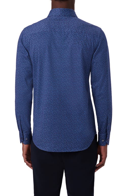 Bugatchi James Ooohcotton® Floral Button-up Shirt In Navy