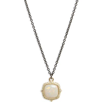 Armenta Old World Cushion Opal Drop Necklace
