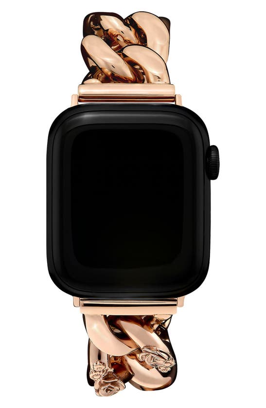 Olivia Burton Women's Rose Gold-tone Stainless Steel Chain Bracelet Apple Watch Strap 38, 40, 41mm