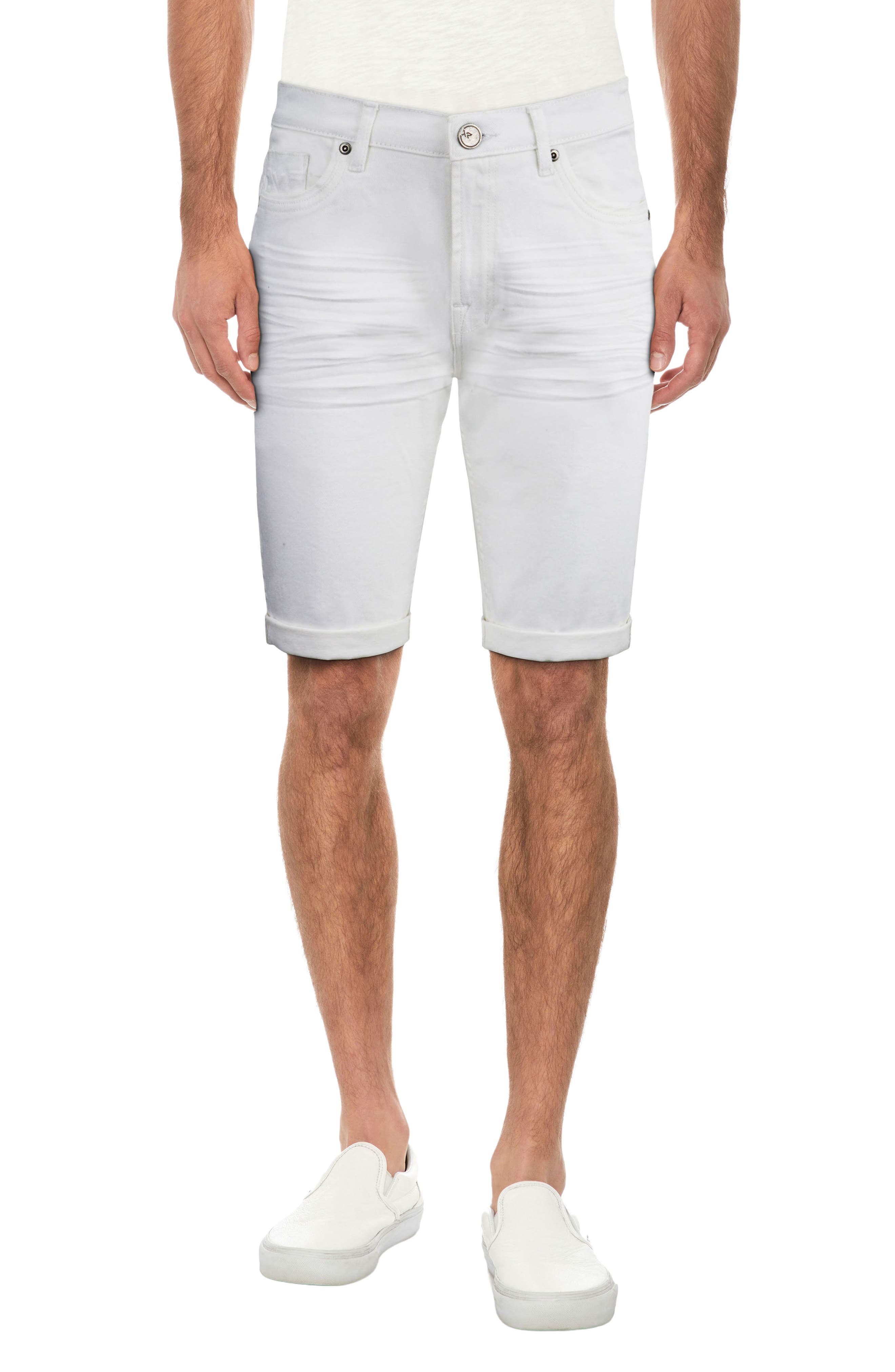 roll up denim shorts