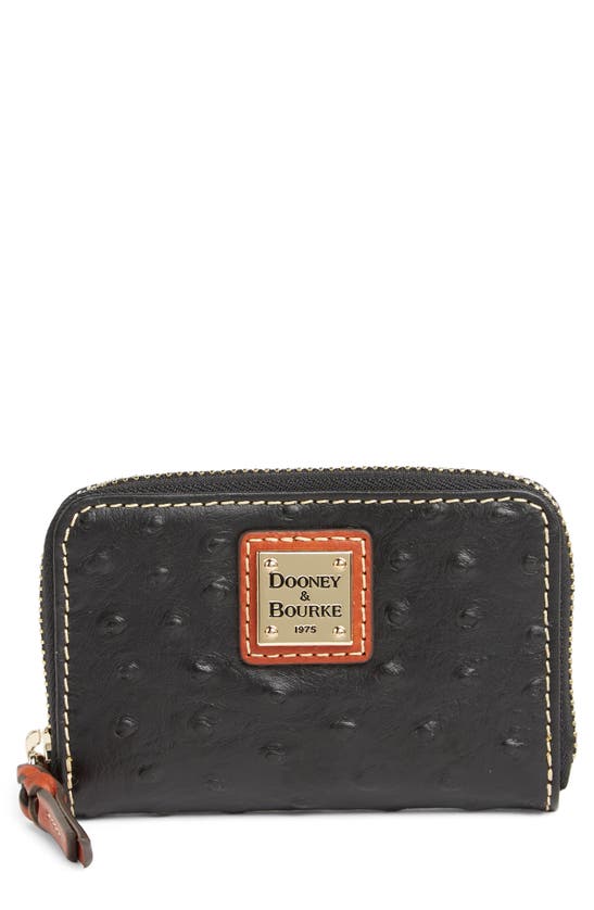 Dooney & Bourke Large Zip Around Leather Wallet In Black