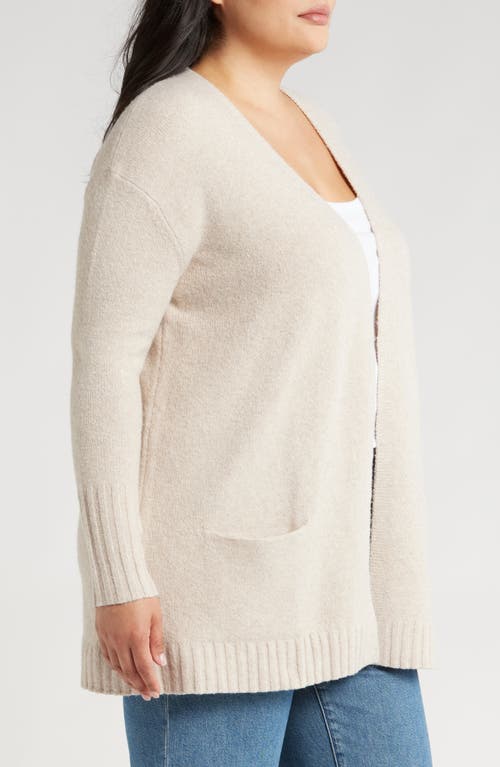 Shop Caslonr Caslon(r) Open Front Cardigan In Tan Doeskin Heather