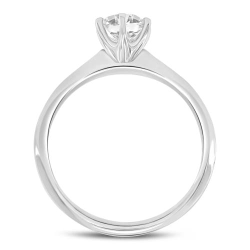 Asany Love Grown Collection 14k White Gold Round Cut Lab Grown Diamond Solitaire Engagement Ring In 14k White Gold