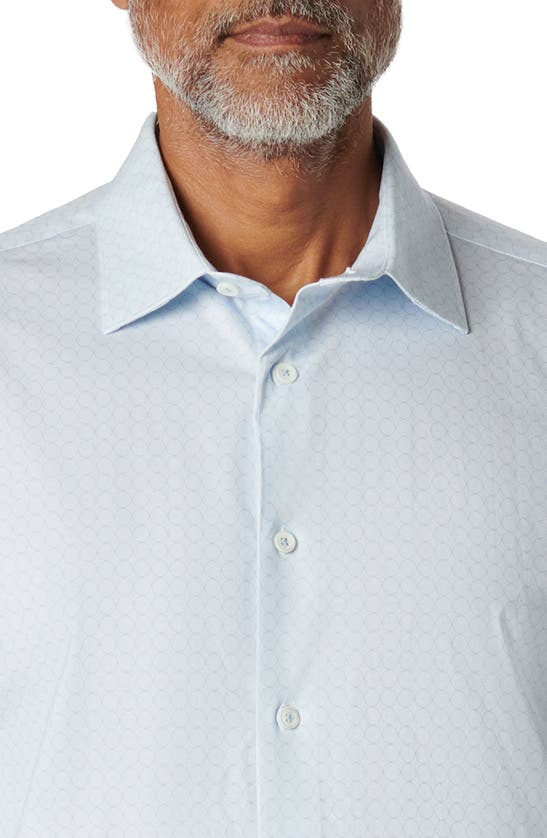 Shop Bugatchi James Ooohcotton® Circle Print Button-up Shirt In Sky
