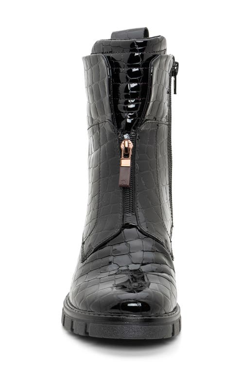 Ara Deon Zip Combat Boot In Black