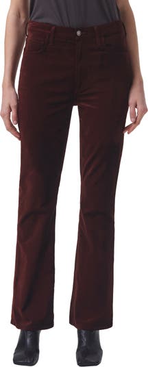 Nico High Waist Bootcut Velvet Pants