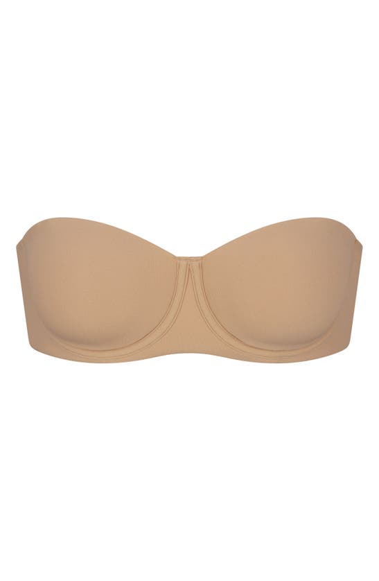 Shop Skims Fits Everybody Strapless Bra In Clay