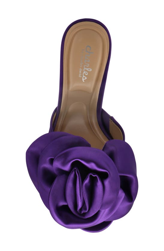 Shop Charles By Charles David Kimchi Floral Satin Slide Sandal In Violet
