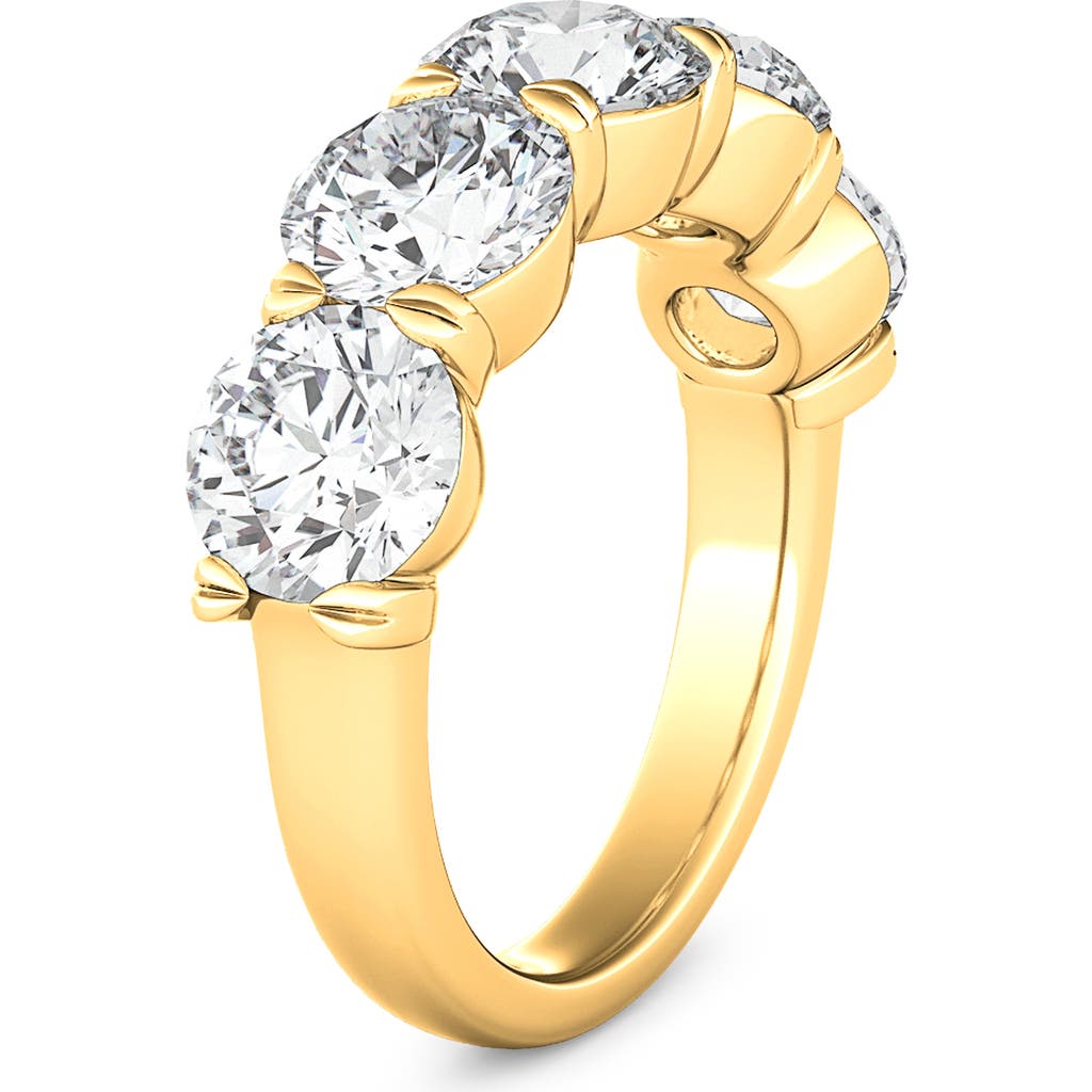 Hautecarat 5-stone Lab Created Diamond Anniversary Ring In Yellow Gold