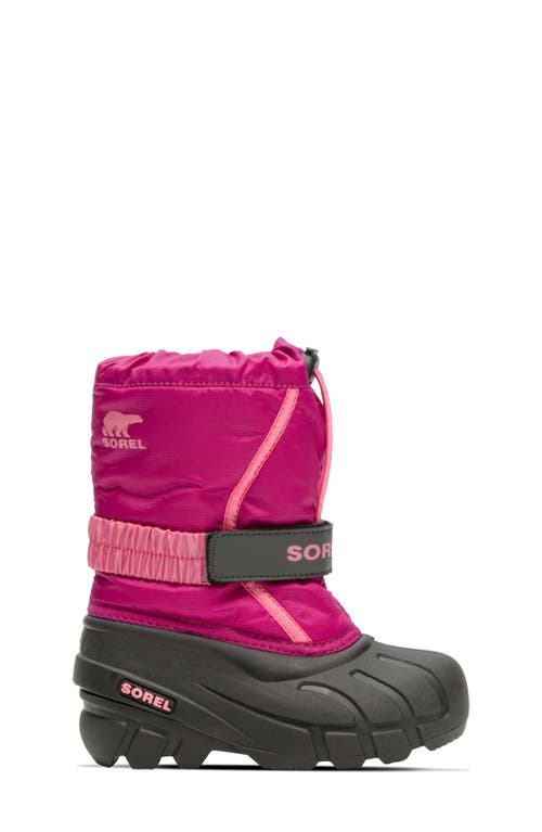 Sorel Kids' Flurry Waterproof Snow Boot In Deep Blush/tropic Pink