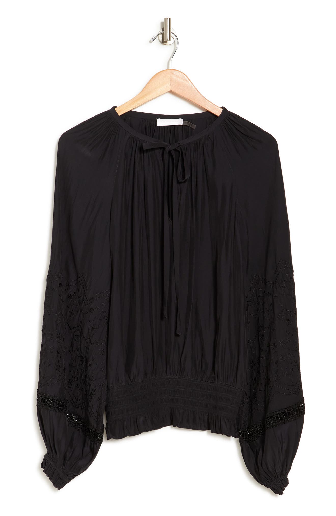 Ramy Brook Romy Embroidered Blouse In Black