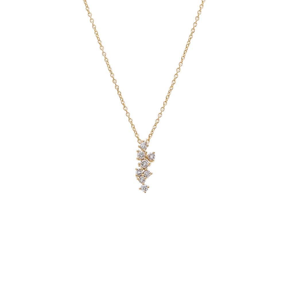 BY ADINA EDEN Diamond Clustered Pendant Necklace 14K in 14K Gold Cover