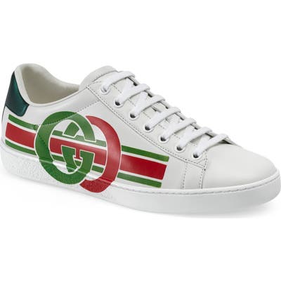 Gucci New Ace Logo Sneaker, White