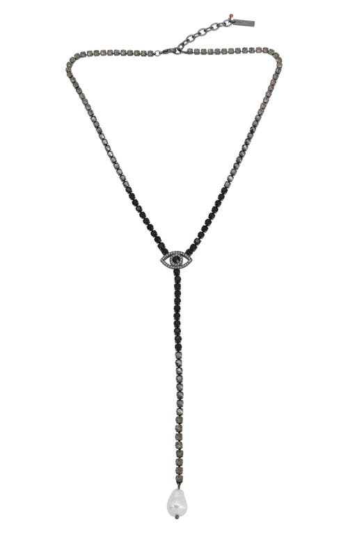 KURT GEIGER KURT GEIGER LONDON EVIL EYE & IMITATION PEARL Y-NECKLACE
