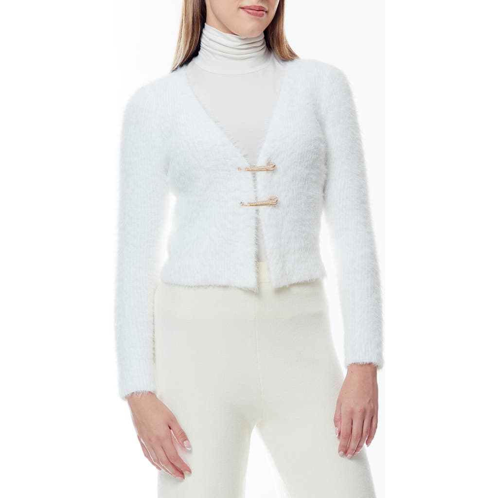 By Design Bessie Eyelash Pin Sweater In Gardenia