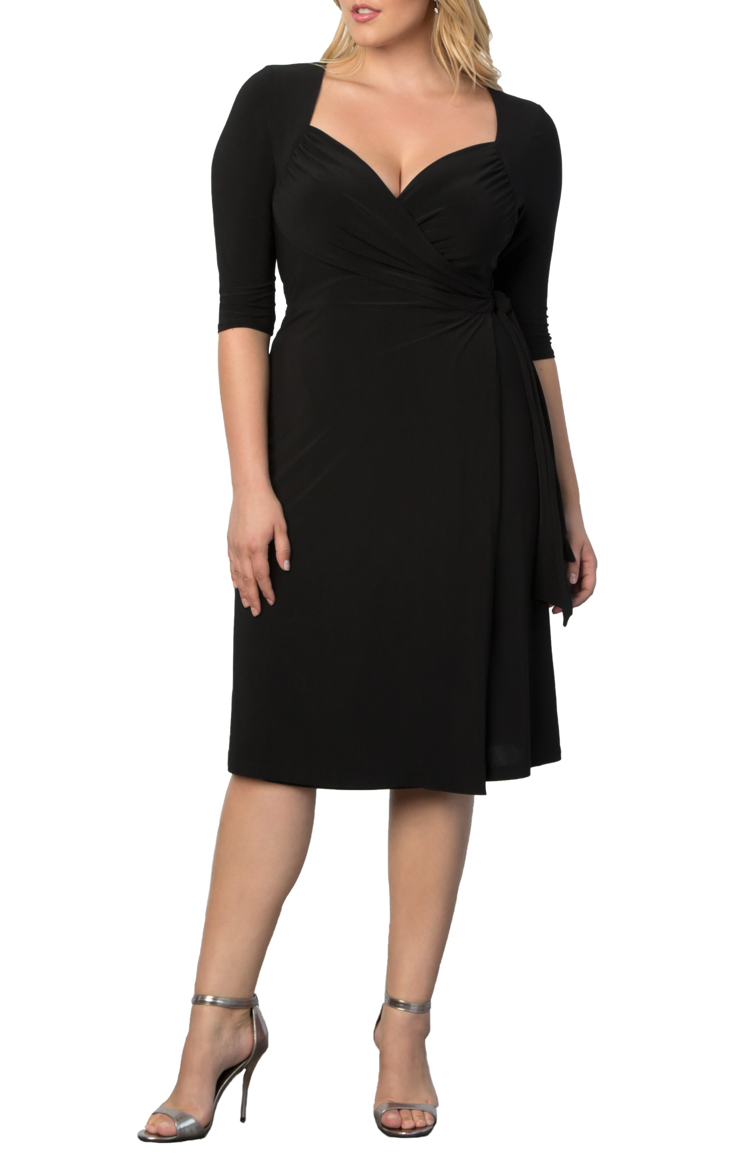 Kiyonna Sweetheart Neck Wrap Dress 