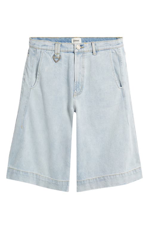 ELWOOD ELWOOD TRAPEZOID DENIM SHORTS 