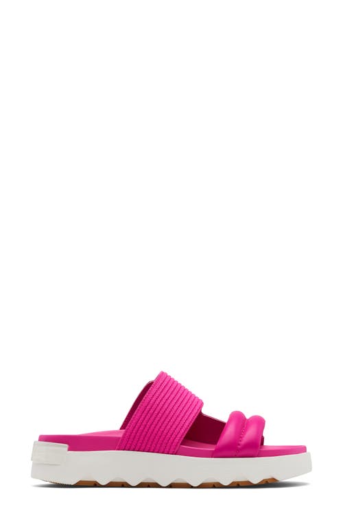 Shop Sorel Viibe Asymmetric Slide Sandal In Fuchsia Fizz/sea Salt