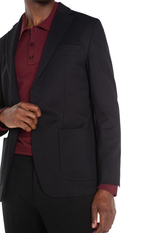 Shop Liverpool Double Vent Knit Blazer In Black