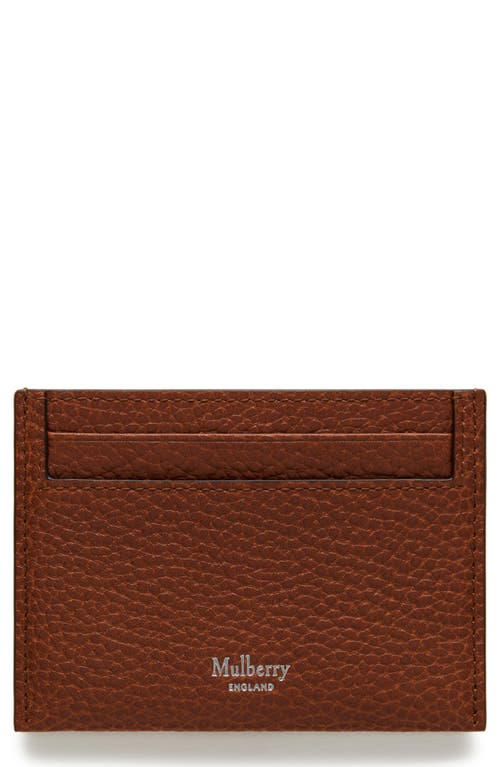 Mulberry Leather Card Case In Oak