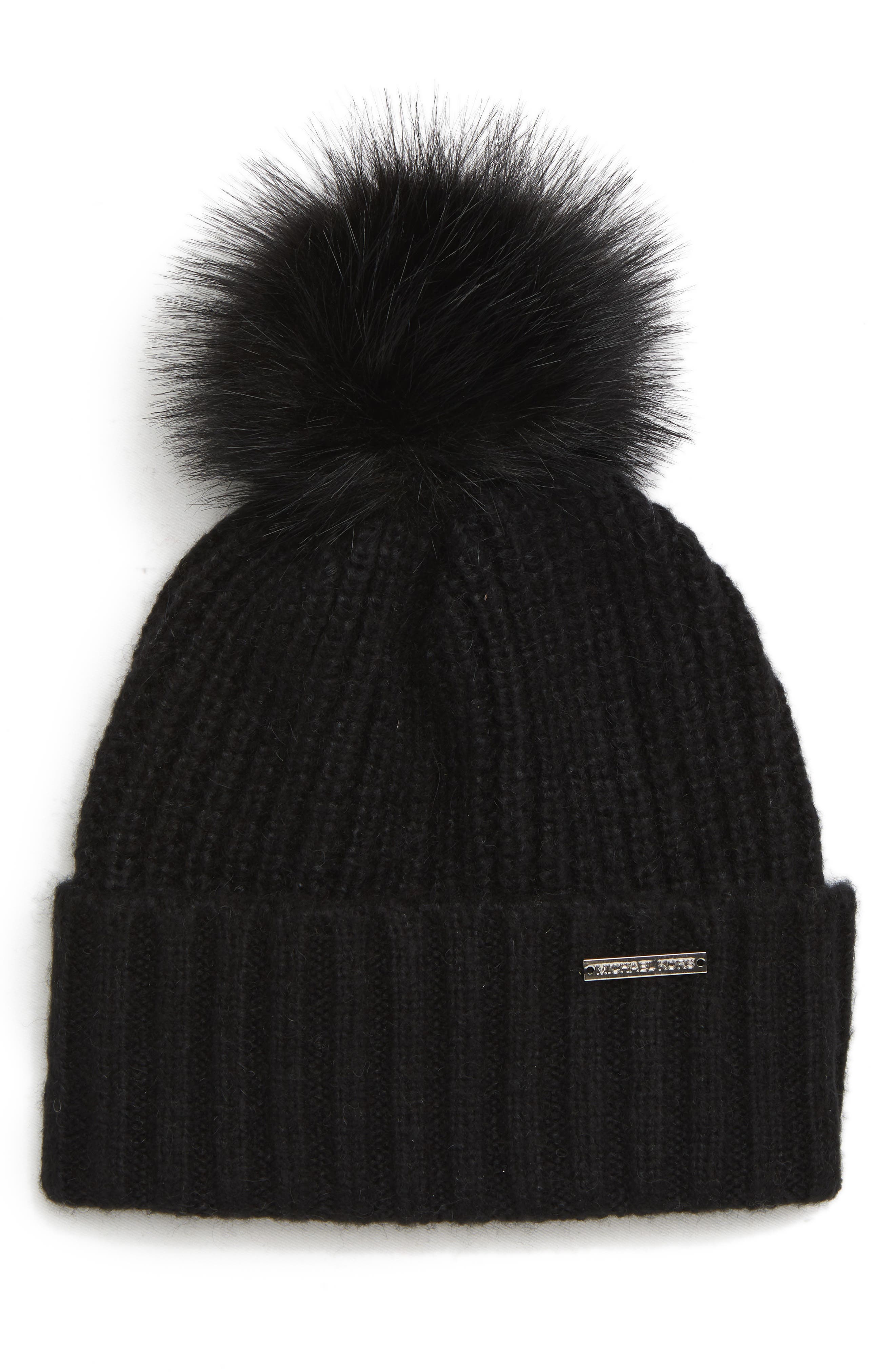 michael kors pom pom hat