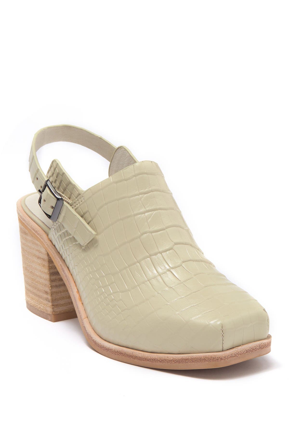 intentionally blank honcho slingback heeled clogs