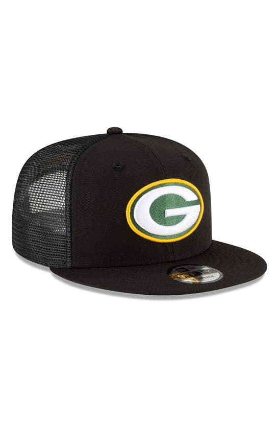 Men's New Era Black Green Bay Packers Shade Trucker 9FIFTY