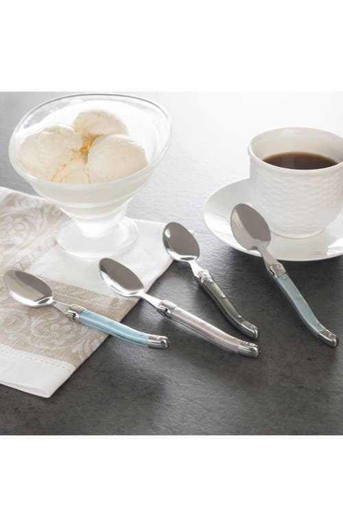 Shop French Home Laguiole Cocktail Utensil Set In Green/baby Blue/silvery
