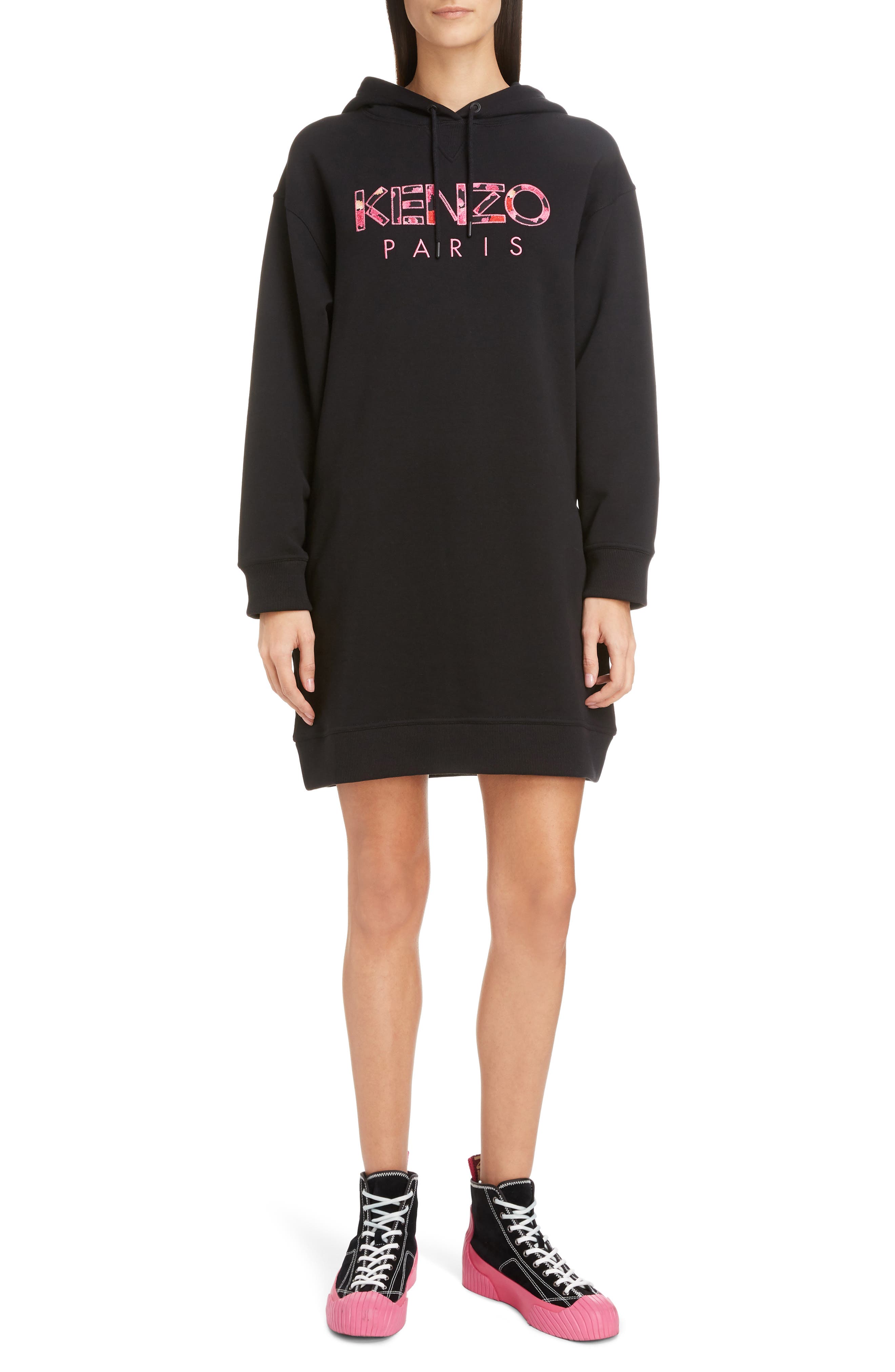 kenzo logo sweatshirt dress