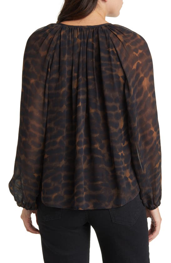 RAILS RAILS INDI ANIMAL SPOT BLOUSON SLEEVE BLOUSE 