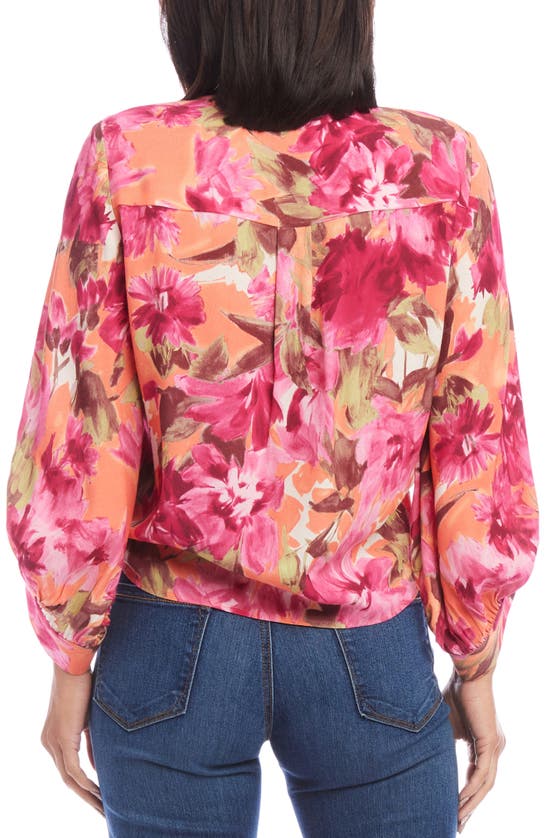 Shop Karen Kane Floral Print Tie Front Top