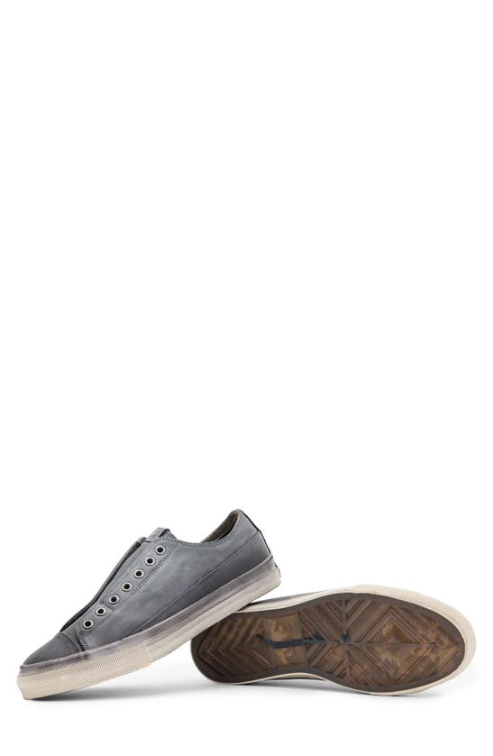 Shop John Varvatos Laceless Low Sneaker In Steel Grey