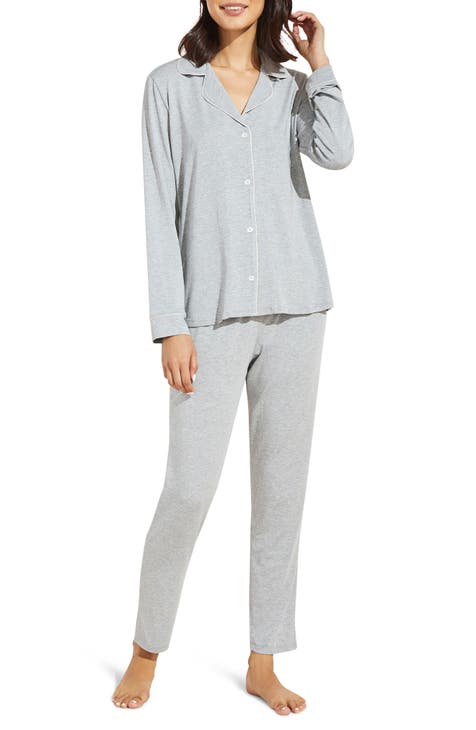 Shady Lady Womens Sleepwear Long Sleeve Pajama Top with Notch