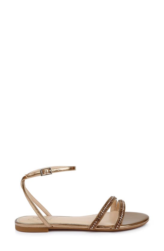 Shop Jewel Badgley Mischka Roslyn Ankle Strap Sandal In Bronze