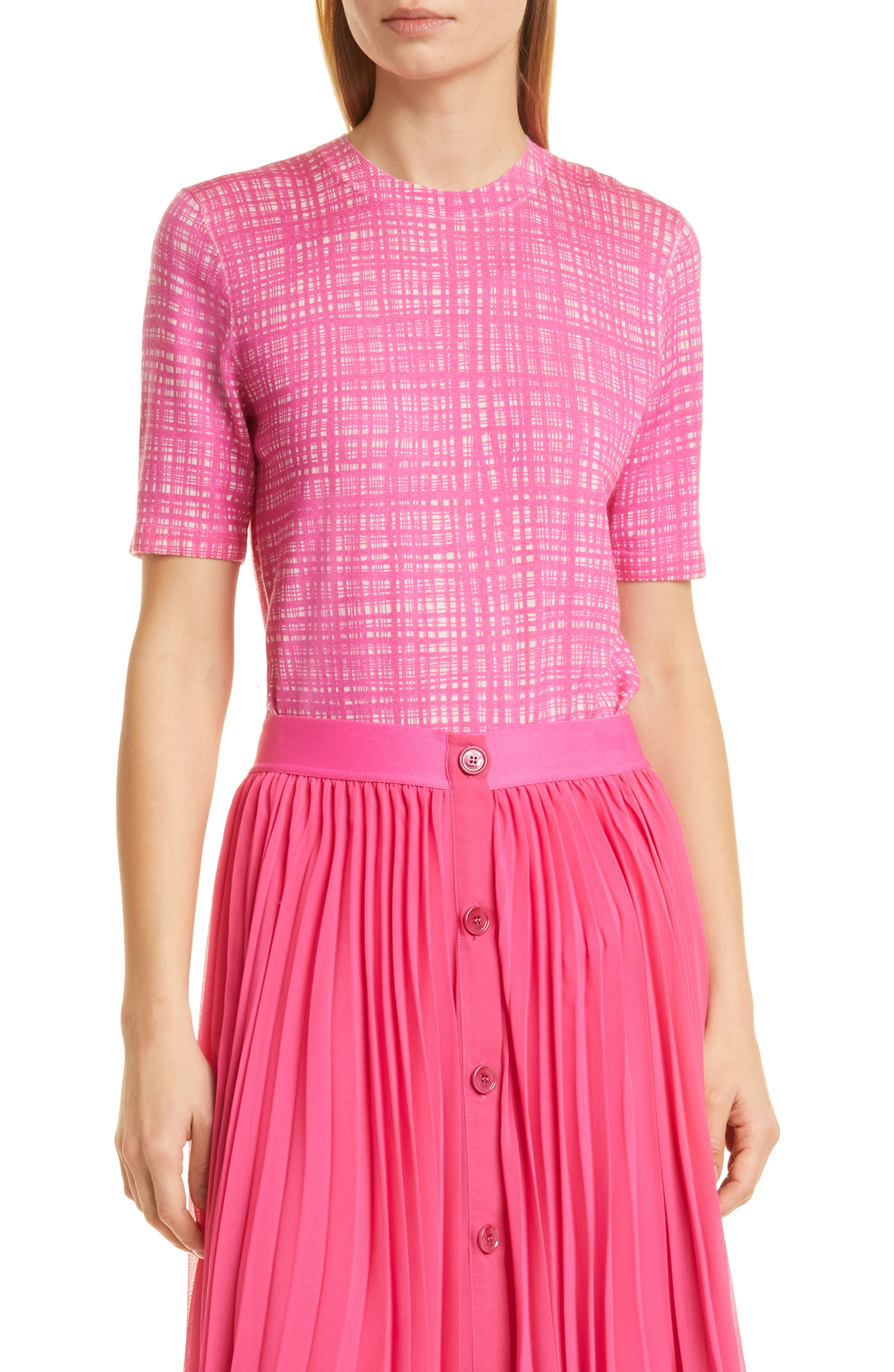 Boss Women's Falemana Wool Short-Sleeve Sweater - Sienna Red - Size Xs