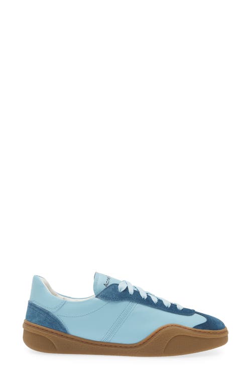 Shop Acne Studios Low Top Sneaker In Light Blue/brown