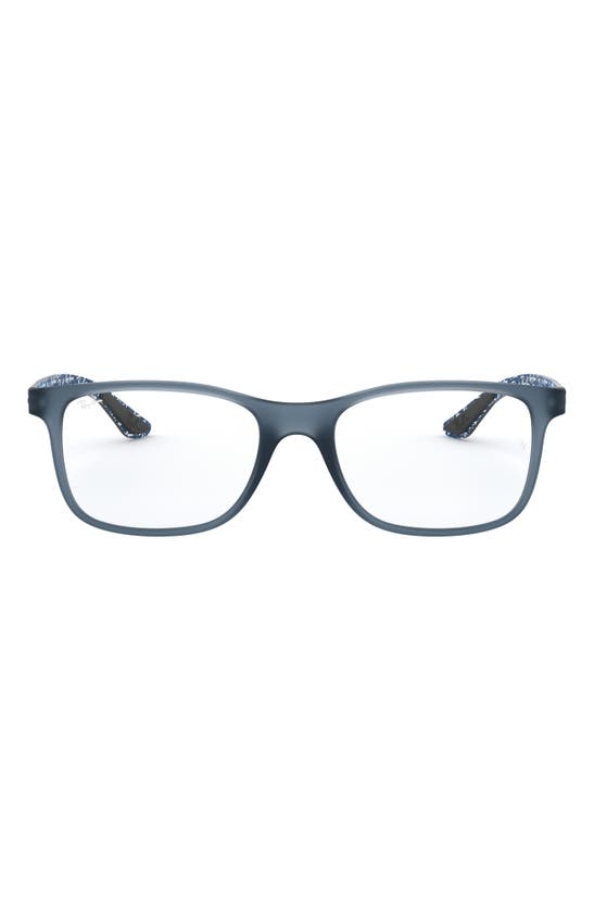 Shop Ray Ban Ray-ban 55mm Square Optical Glasses In Matte Blue