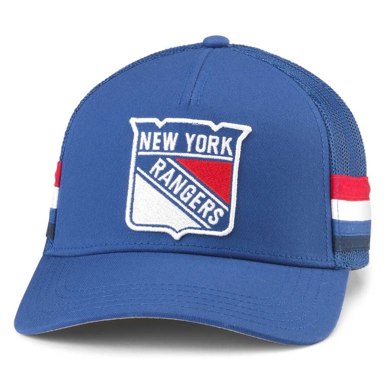 Shop American Needle Blue New York Rangers Hotfoot Stripes Trucker Adjustable Hat