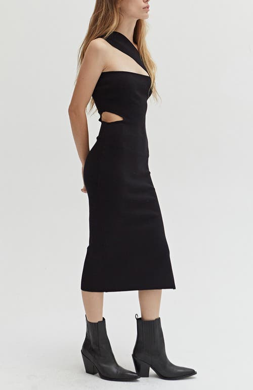 CRESCENT CRESCENT ONE SHOULDER BODYCON DRESS