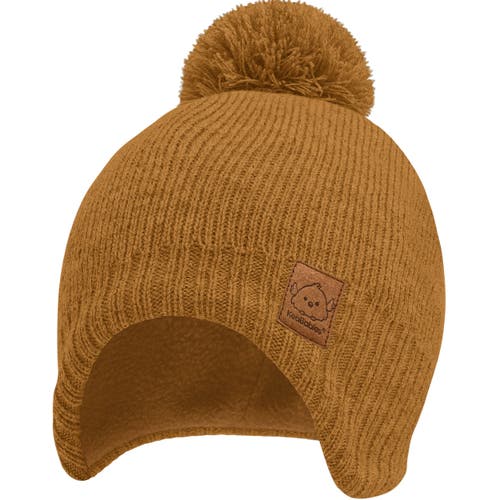 Keababies Kids'  Muff Knitted Beanie In Brown