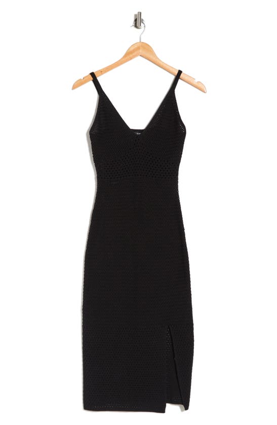 Shop Bebe Knit Midi Dress In Black