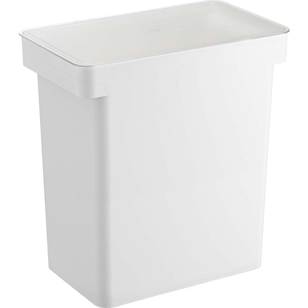 Yamazaki Extra-large Airtight Pet Rolling Food Storage Container In White